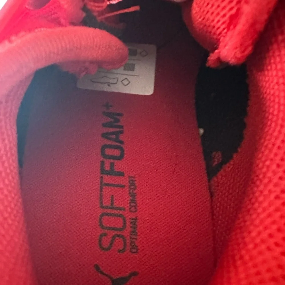 Puma Red Mesh Lace Up Athletic Sneakers‎ Kids Size 8C